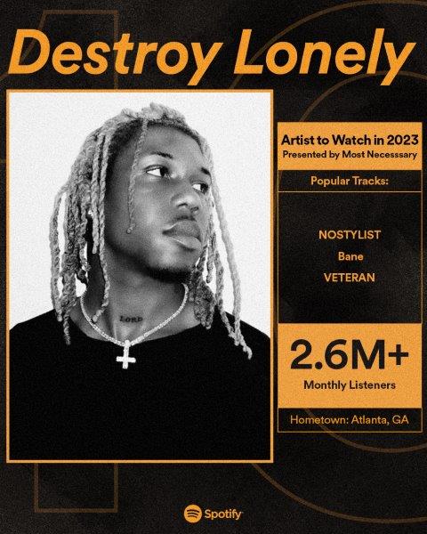 Destroy Lonely Artists to Watch Social Asset